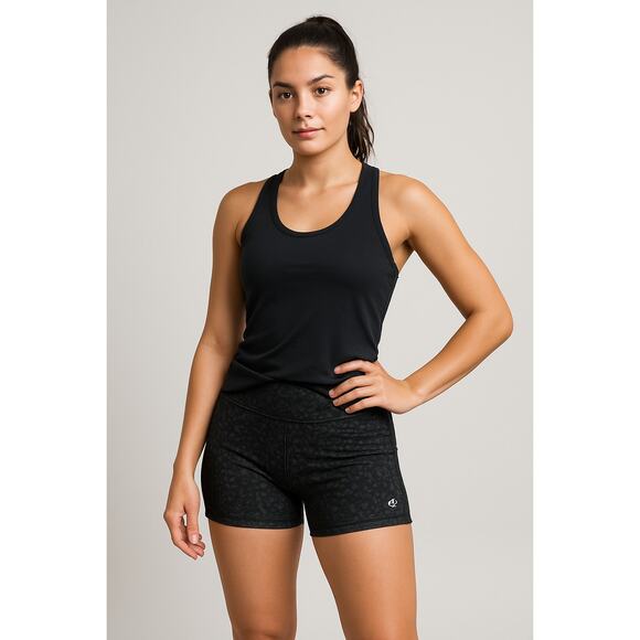 Athleisure Black Animal Print DuoDry Performance Shorts Champion Small - Picture 1 of 6